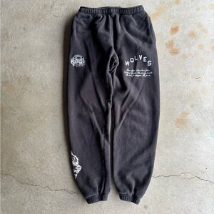 Darcsport Womens Black Wolves Graphic Sweatpants